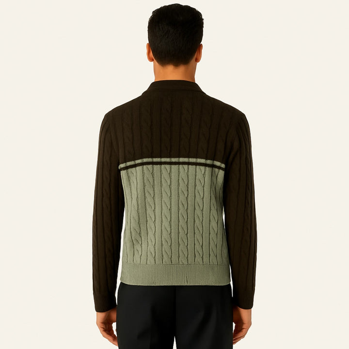 The Edinburgh Wool Quarter Zip Polo