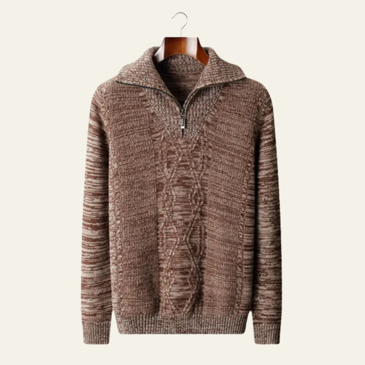 The Cortina Merino Wool Quarter Zip Sweater