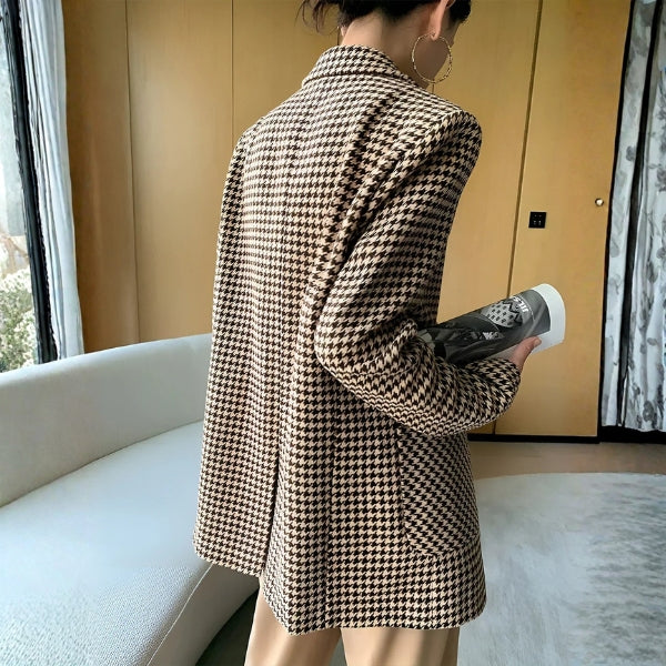 The Vienna Houndstooth Blazer