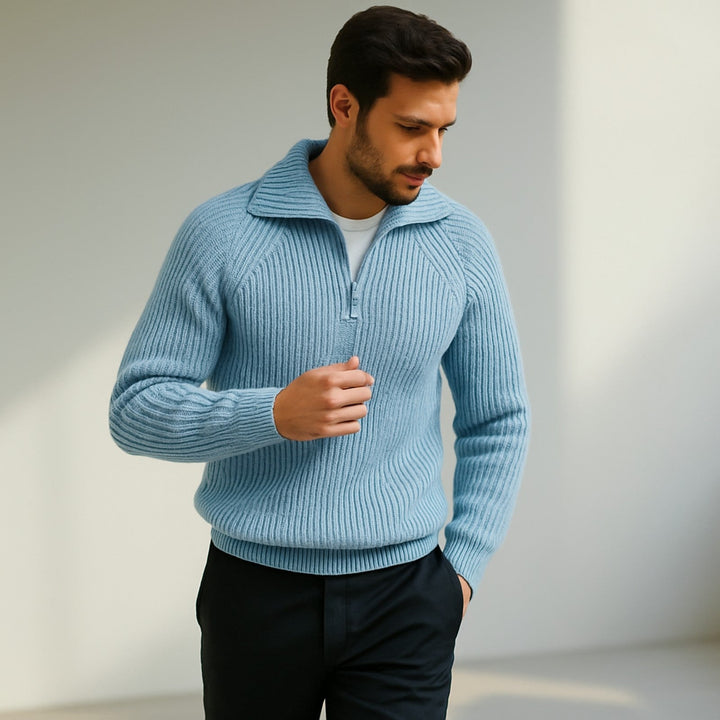 The Vienna Grand Tour Quarter Zip Sweater