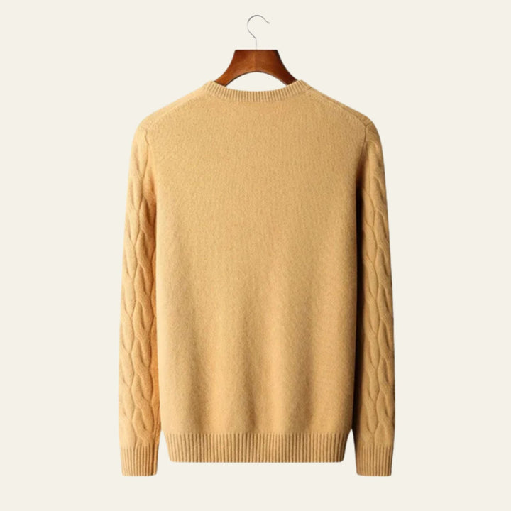 The St. Moritz Cashmere Cable Crewneck