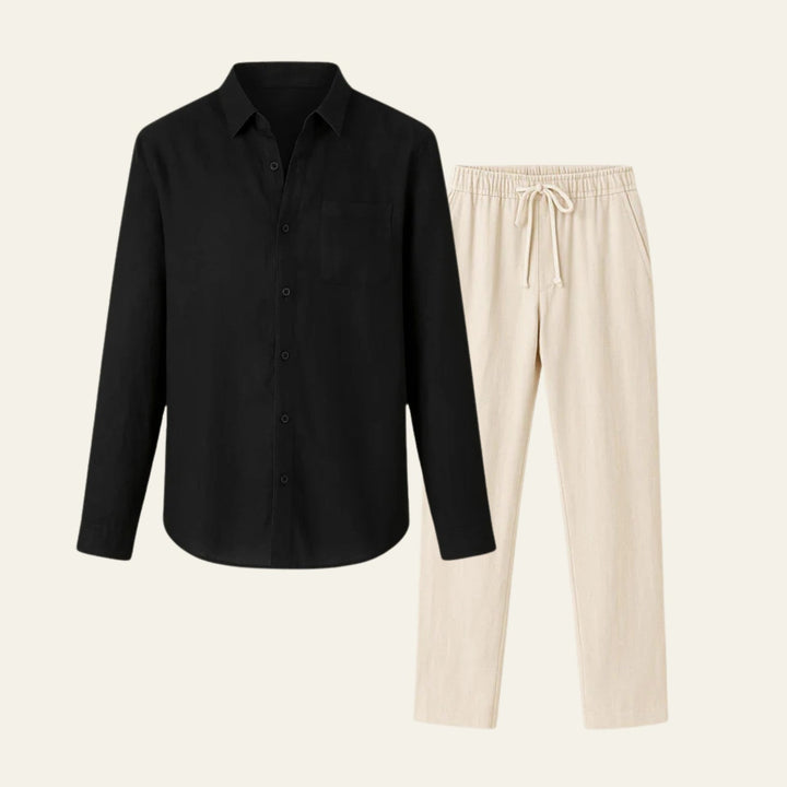 The Atlas Linen Set Beige