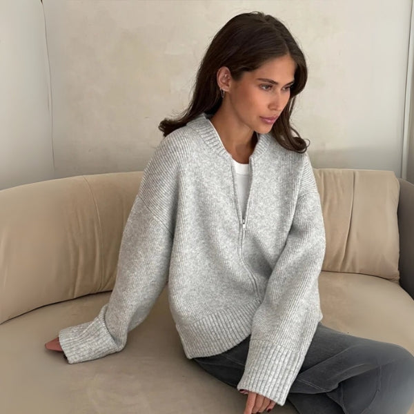 The Verona Knit Zip Cardigan