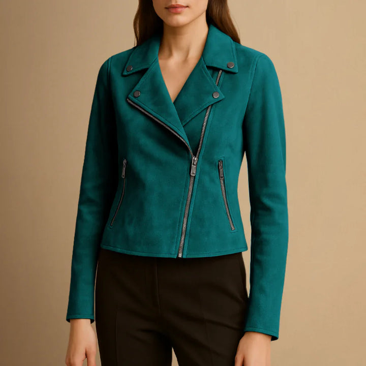 The Florence Suede Biker Jacket