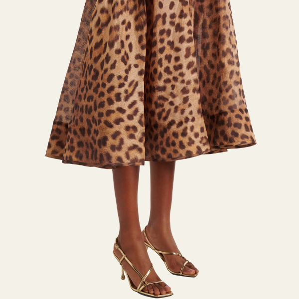 The Portofino Leopard Corset Midi Dress