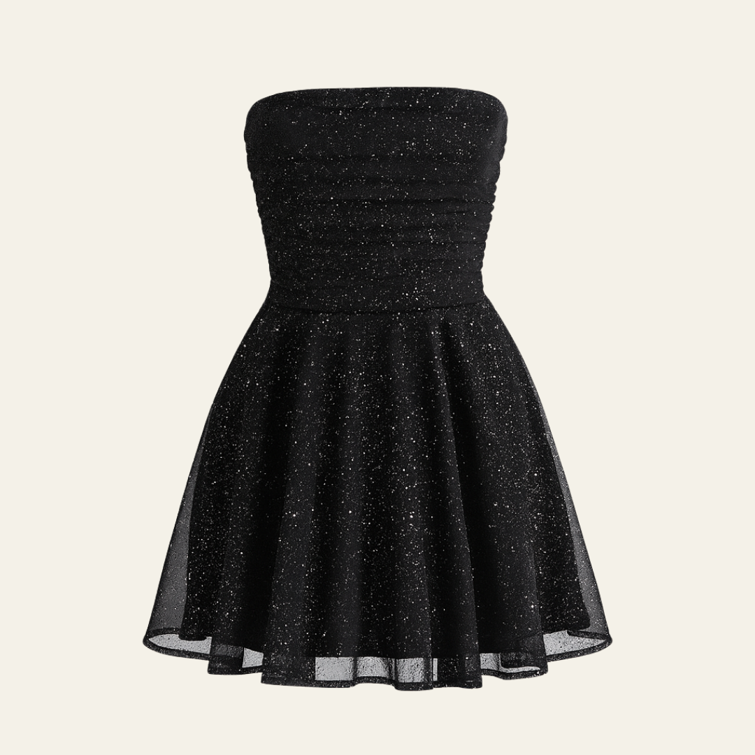 The Amalfi Sparkle Bow Mini Dress
