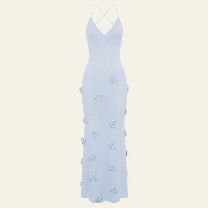 The Geneva Floral Knit Maxi Dress