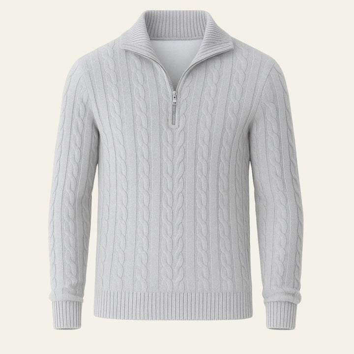 The Vienna Estate Quarter Zip Knit Sweater