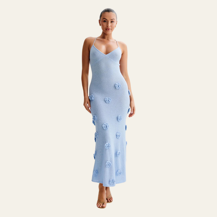 The Geneva Floral Knit Maxi Dress