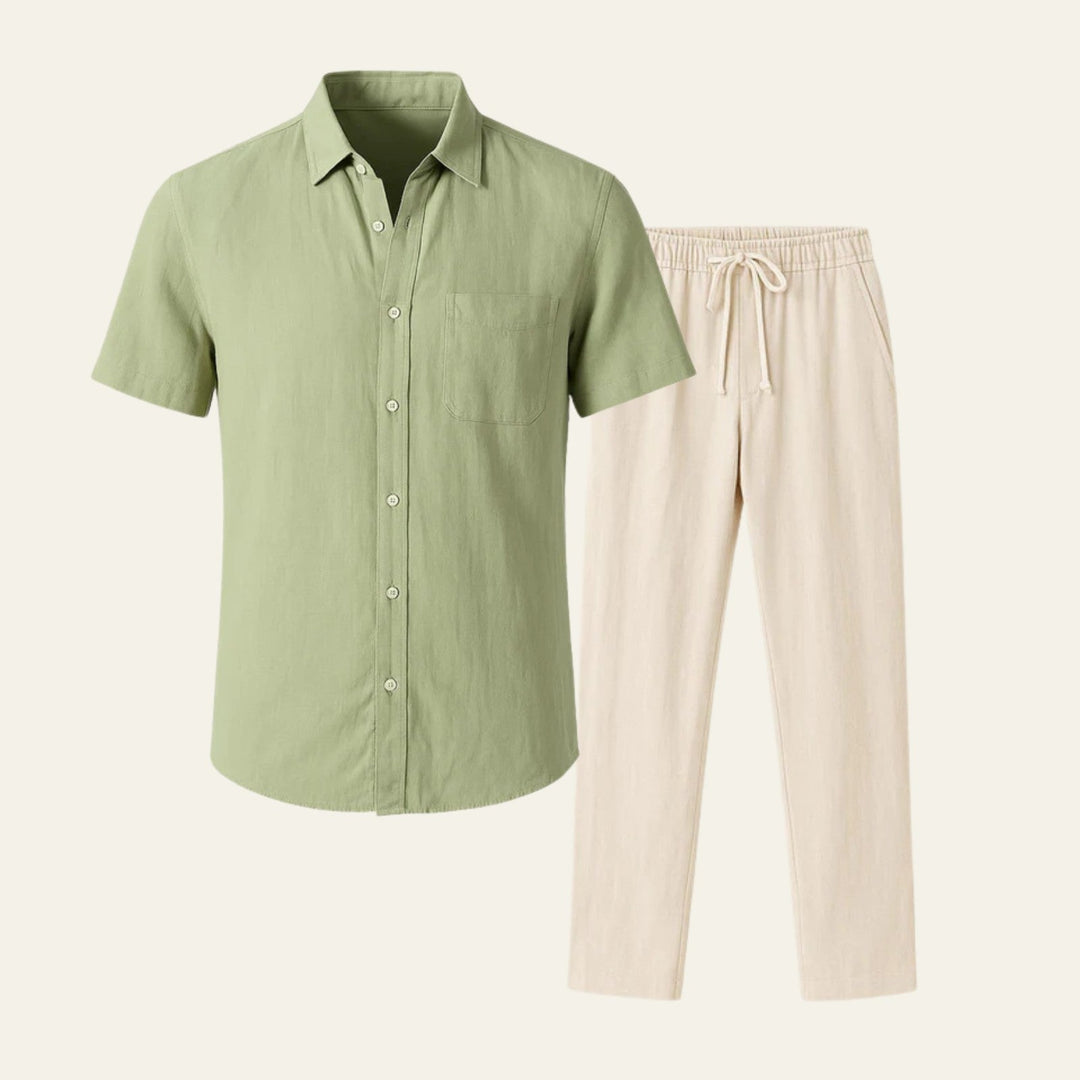 The Provençal Linen Set Beige