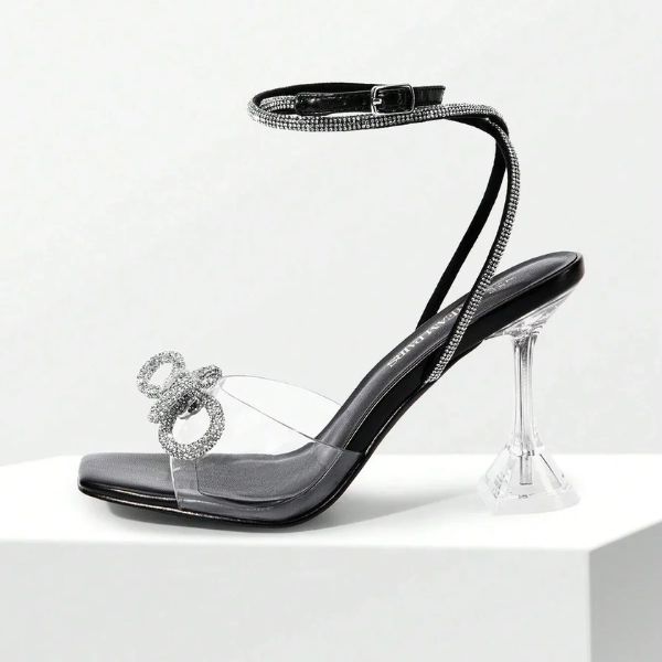 The Amara Crystal Bow Heel
