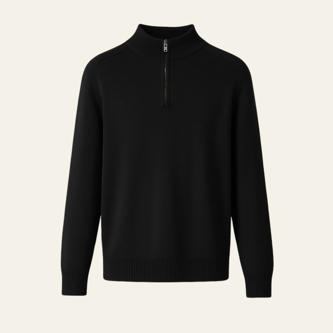 The St. Moritz Wool Quarter Zip Knit Sweater
