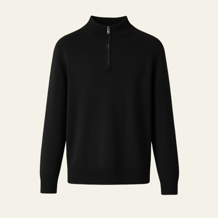 The St. Moritz Wool Quarter Zip Knit Sweater