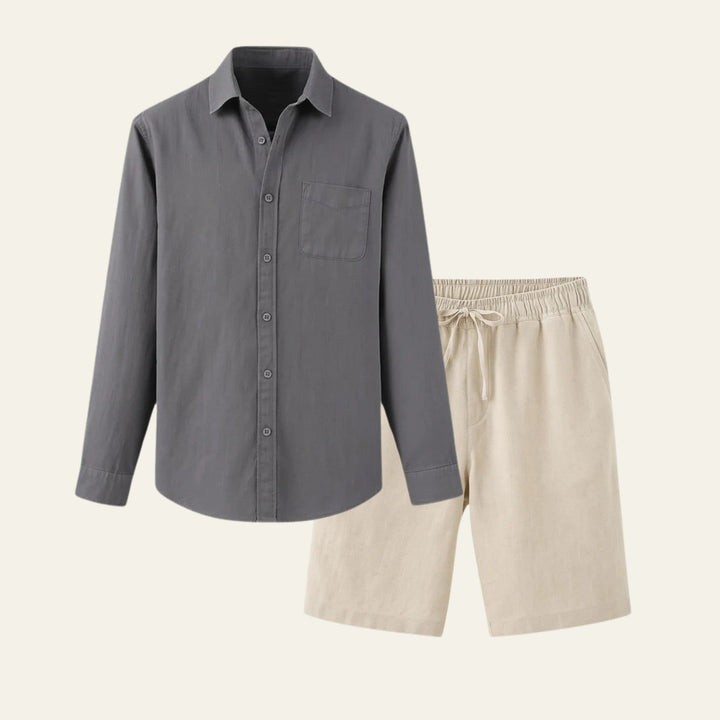 The Solstice Linen Set Beige