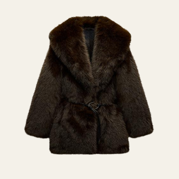 The Florence Faux Fur Belted Coat