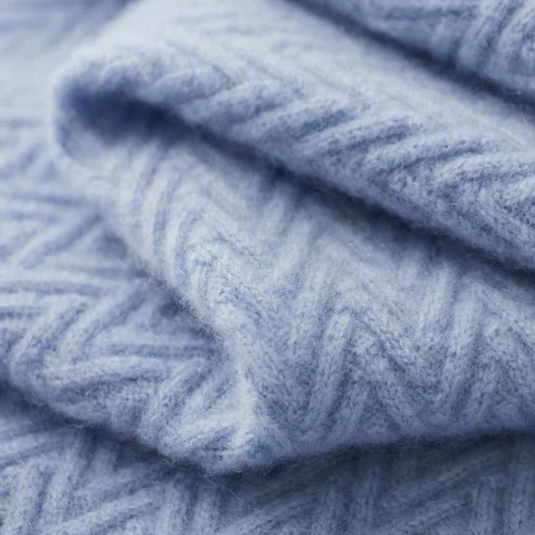 The Cortina Cashmere Zigzag Button Sweater