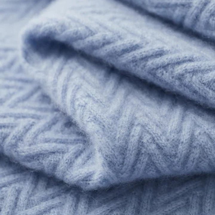 The Cortina Cashmere Zigzag Button Sweater