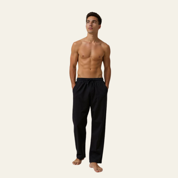 The Amalfi Cotton & Linen Drawstring Trousers