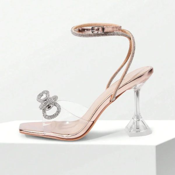 The Amara Crystal Bow Heel