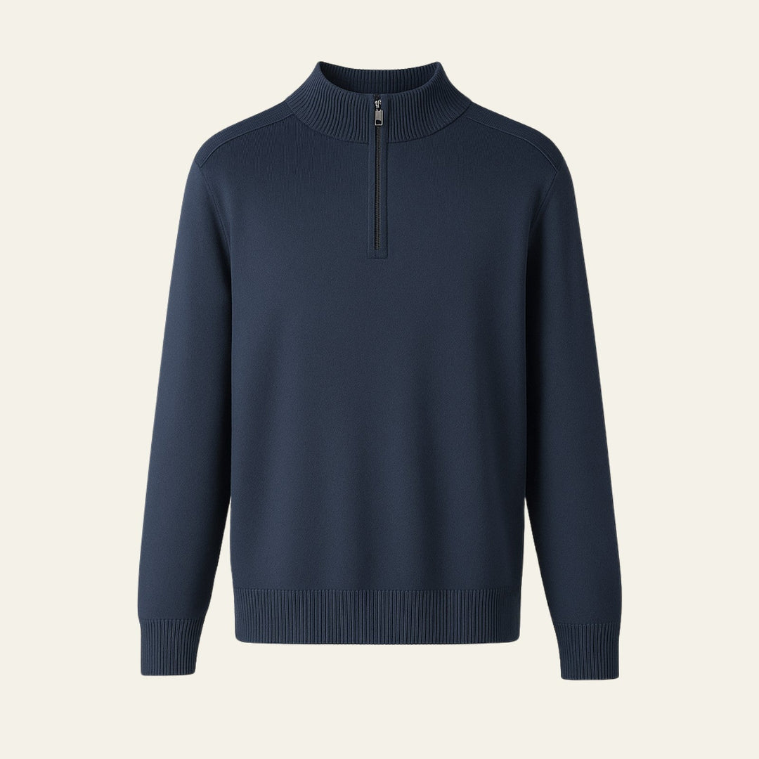 The St. Moritz Wool Quarter Zip Knit Sweater