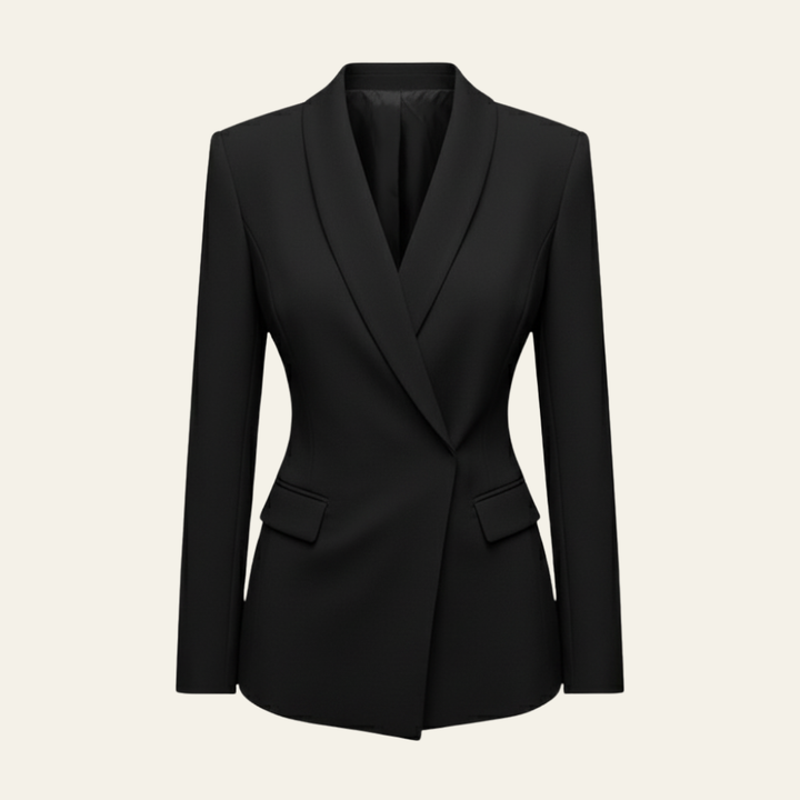 The Solene Draped Lapel Blazer
