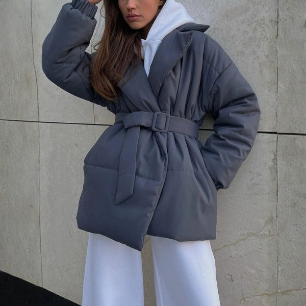 The Aspen Belted Puffer Coat