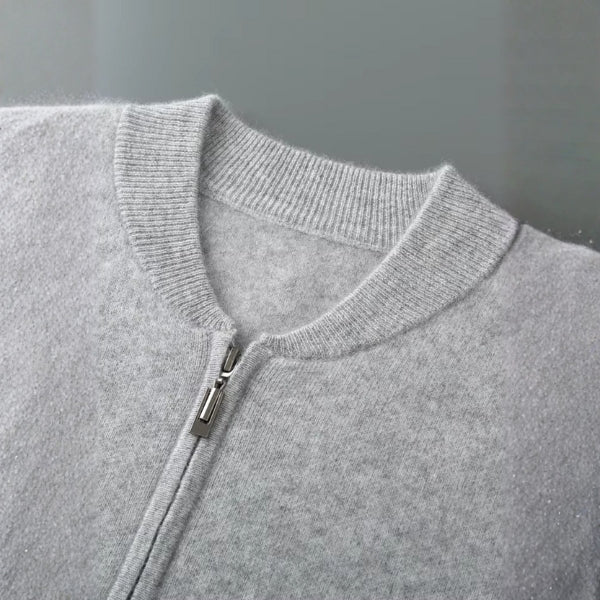 The Veneto Merino Wool Zip Cardigan