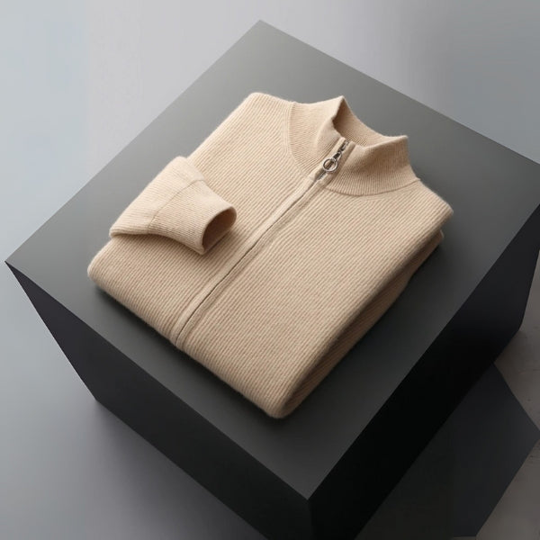 The Lucerne Merino Wool Zip Cardigan