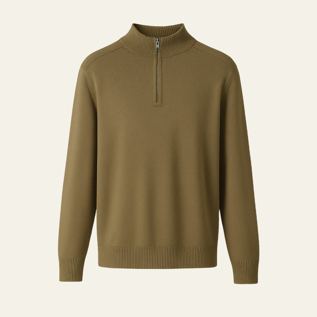 The St. Moritz Wool Quarter Zip Knit Sweater