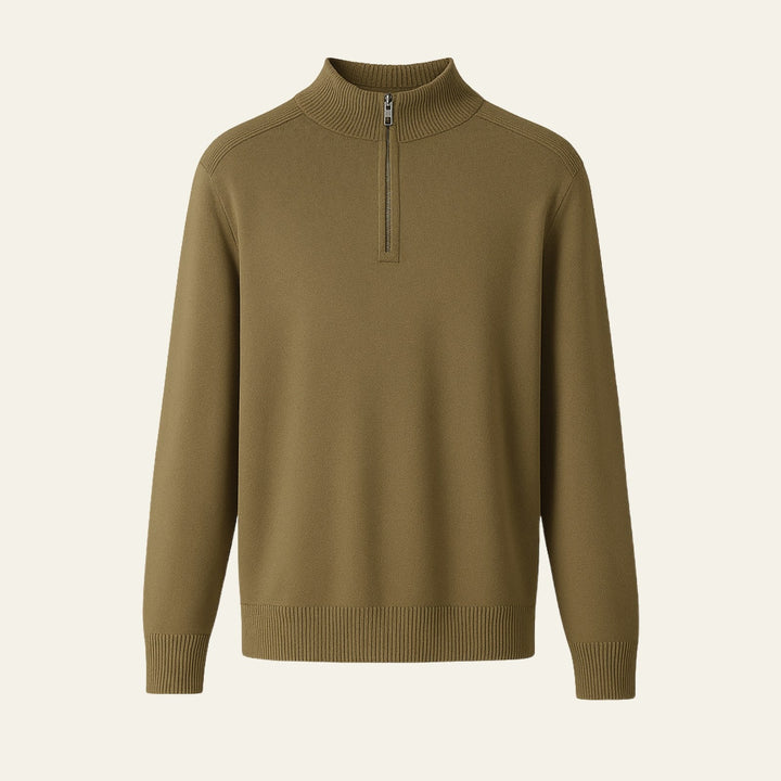 The St. Moritz Wool Quarter Zip Knit Sweater