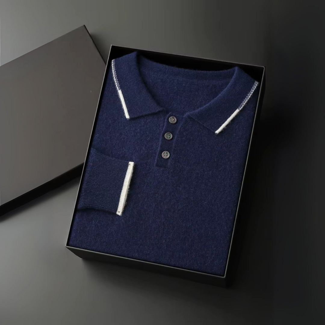 The Amalfi Cashmere Polo Sweater