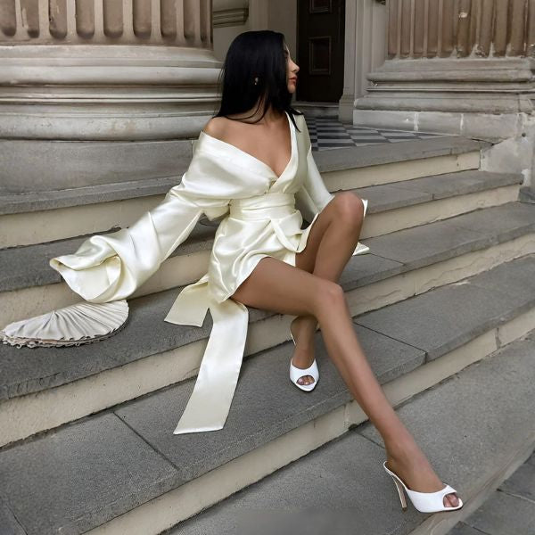 The Amara Draped Mini Dress