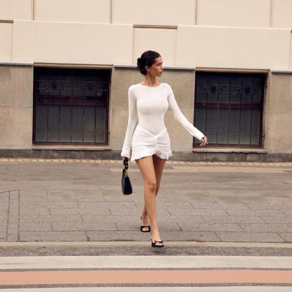 The Elowyn Ruffle Mini Dress