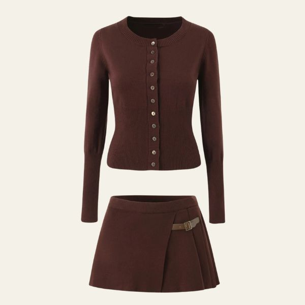 The Arwen Knit Mini Skirt Set
