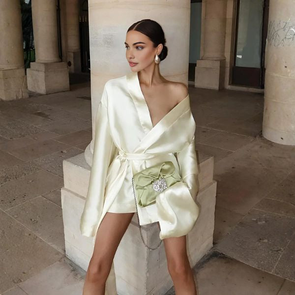 The Amara Draped Mini Dress