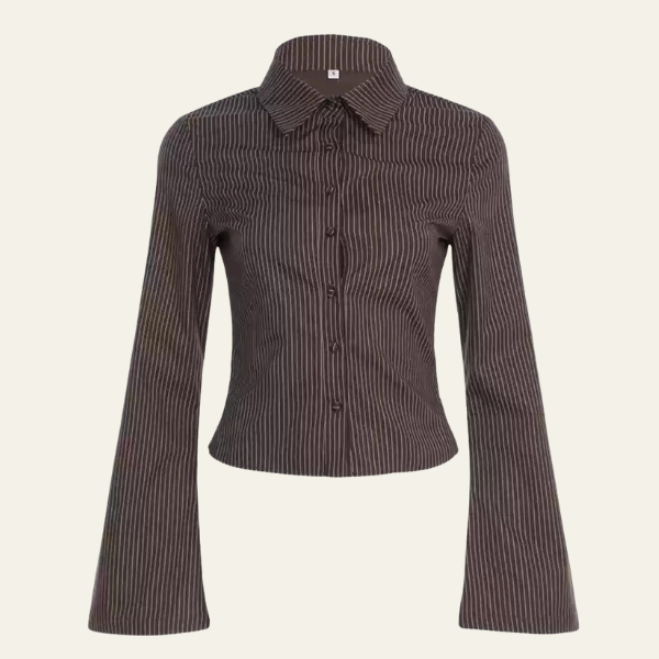 The Mirelle Pinstripe Fitted Shirt