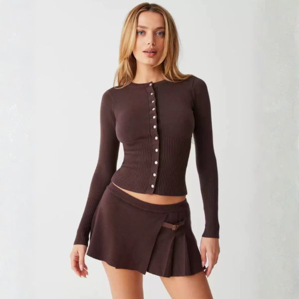 The Arwen Knit Mini Skirt Set