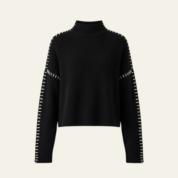 The Renley Stitched Ribbed Sweater