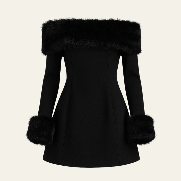 The Valentina Faux Fur Mini Dress