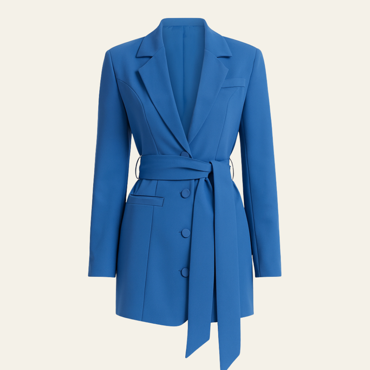 The Valencia Wrap Belted Blazer