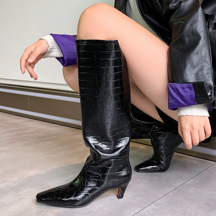 The Marseille Croc High Boot