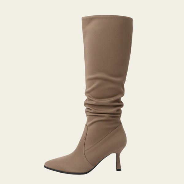 The Florence Pleated Over-Knee Boot