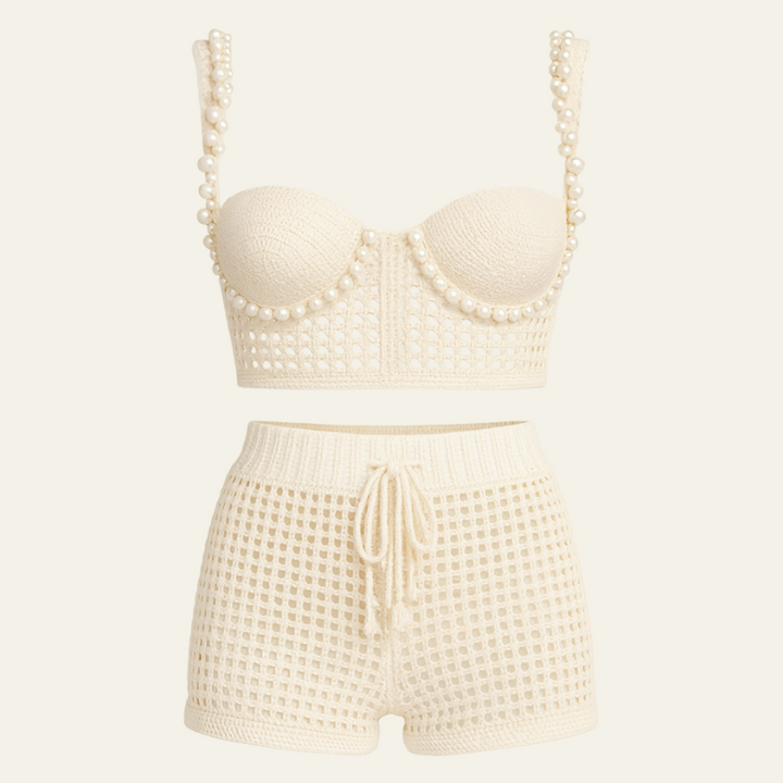 The Amalfi Beige Crochet Set