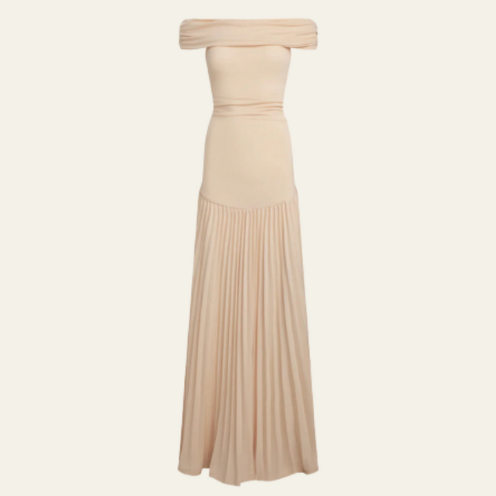 The Amalfi Rayon Off-Shoulder Maxi Dress