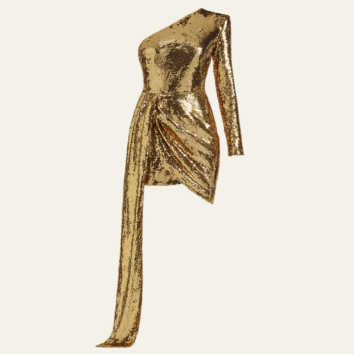 The Aurelia One-Shoulder Sequin Mini Dress