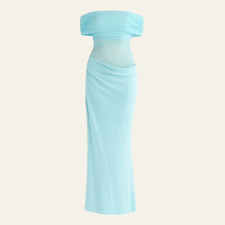 The Capri Draped Evening Maxi Dress