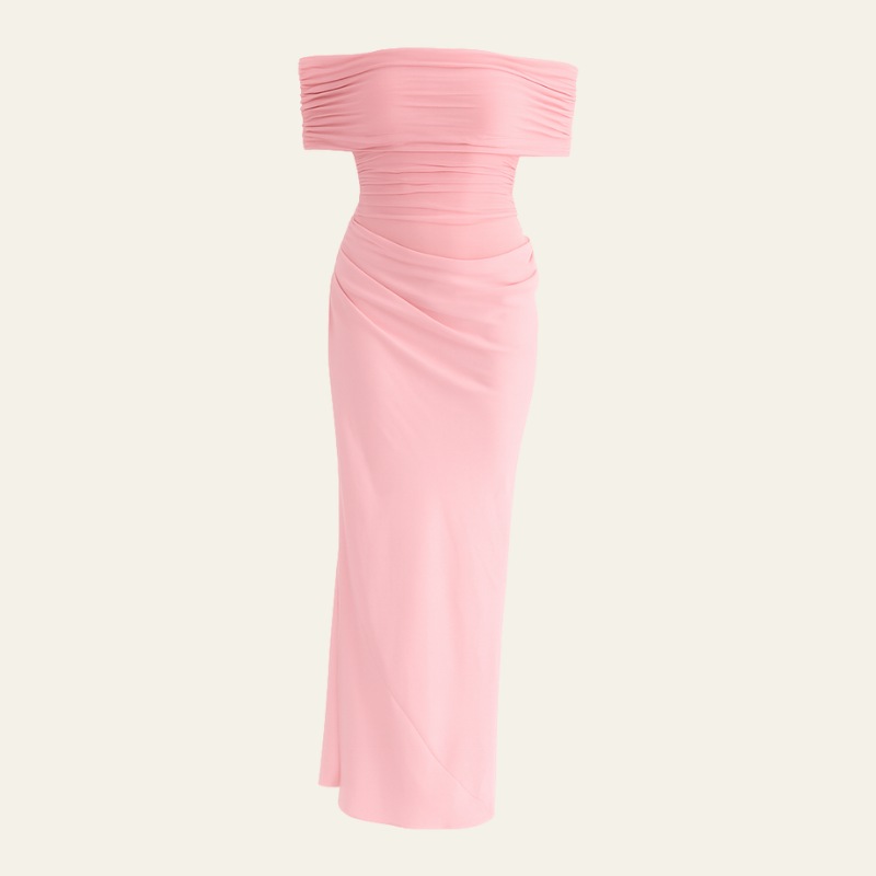 The Capri Draped Evening Maxi Dress