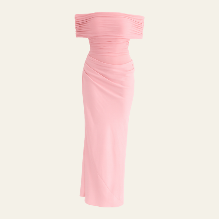 The Capri Draped Evening Maxi Dress