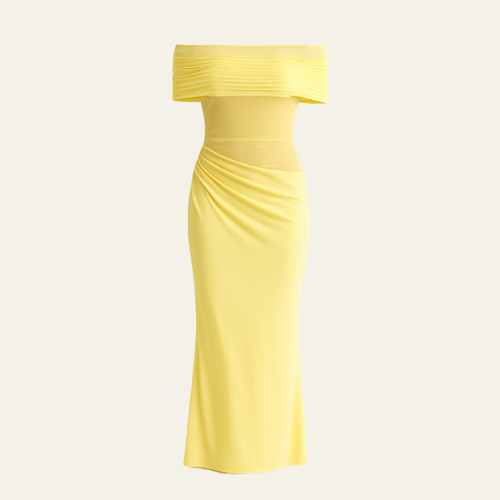 The Capri Draped Evening Maxi Dress