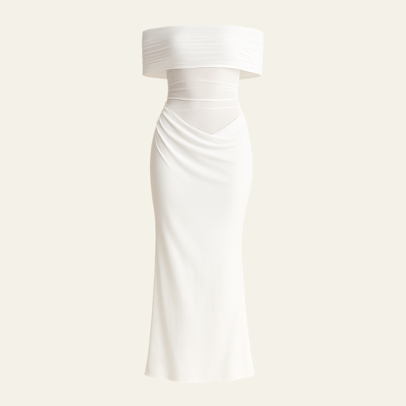 The Capri Draped Evening Maxi Dress